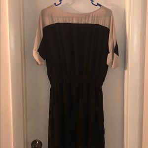 Black and creme dress